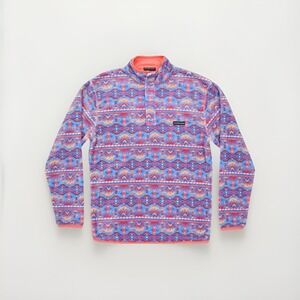 Southern Marsh Pullover Women's Medium Aztec Geometric 1/4 Zip Fleece Sz Lg